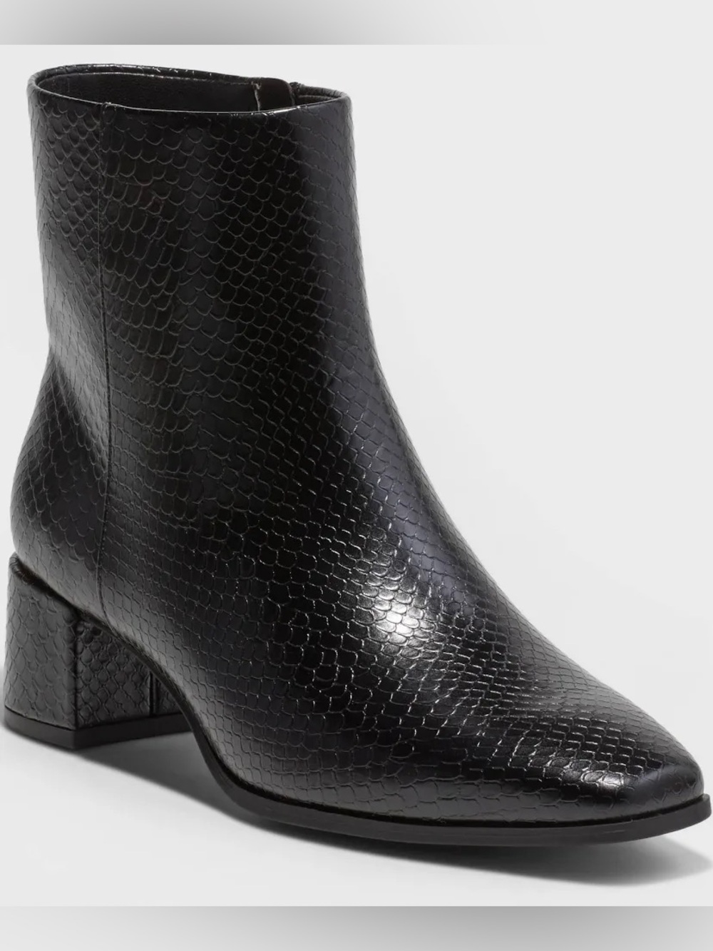 Faux Snake Skin Booties